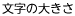 文字サイズ